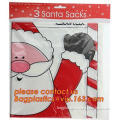 Giant Christmas plastic gift bags/plastic santa sack, Glossy printed plastic gift bags/drawstring gift bags, Christmas giant pla